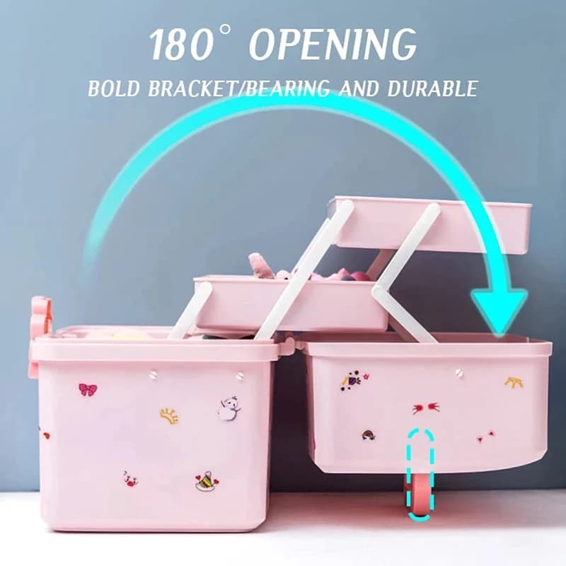 Boîte de rangement d'accessoires pour cheveux portables, corde de tête de bébé, épingle à cheveux, b
