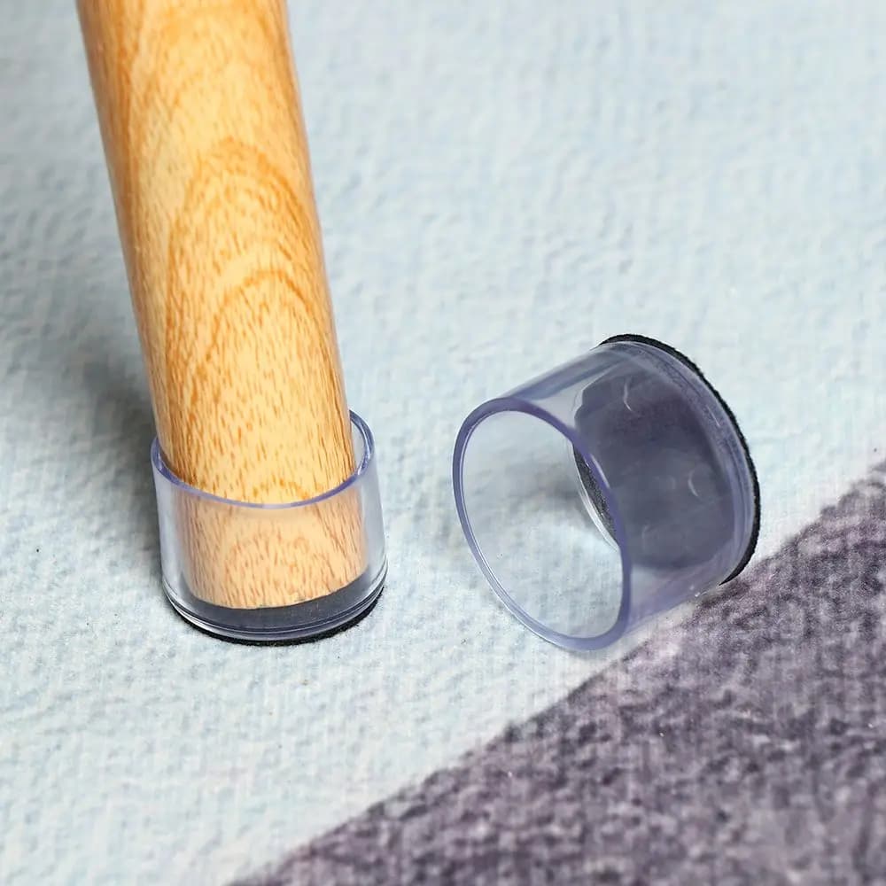 Coussinets transparents en silicone pour pieds de table et chaise, capuchons en PVC, couvre-pieds as