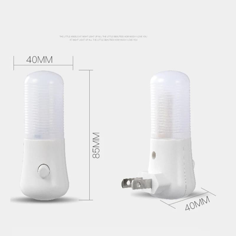 Prise ue/US veilleuses LED veilleuse bouton poussoir interrupteur chambre lampe de chevet chambre de
