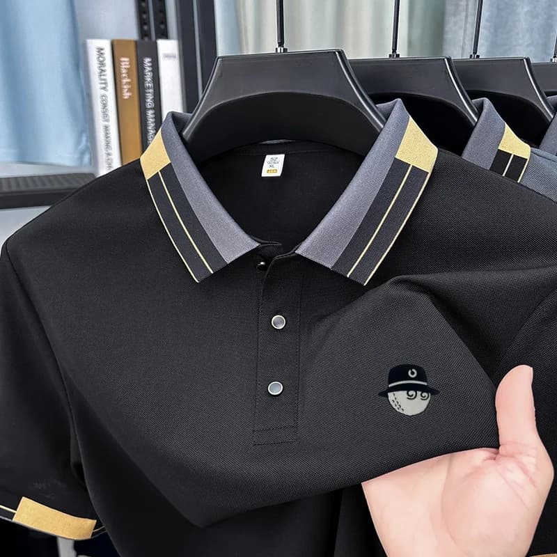 Nouvelle Collection – Polo d'été pour homme à manches courtes avec revers, motif lettres, design de 
