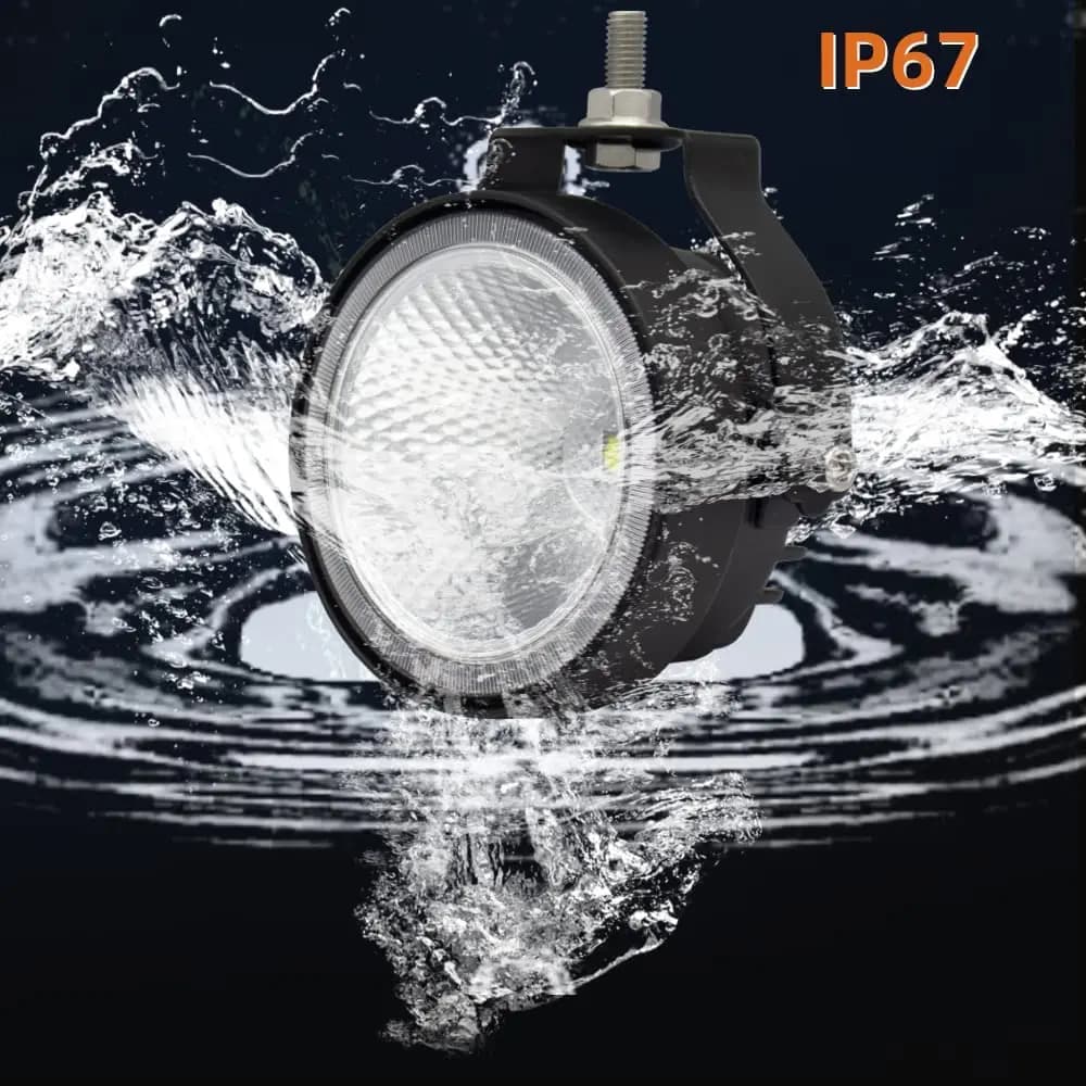 NLpearl 2 pièces 12V 24V Led lampe de travail tout-terrain 4 pouces projecteurs ronds antibrouillard