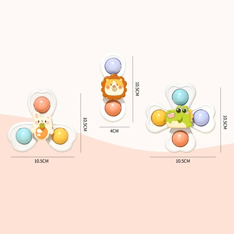 Ventouses 3 en 1, jouet toupie pour bébé, jeu de dentition pour bébé, soulagement du Stress, hochet 