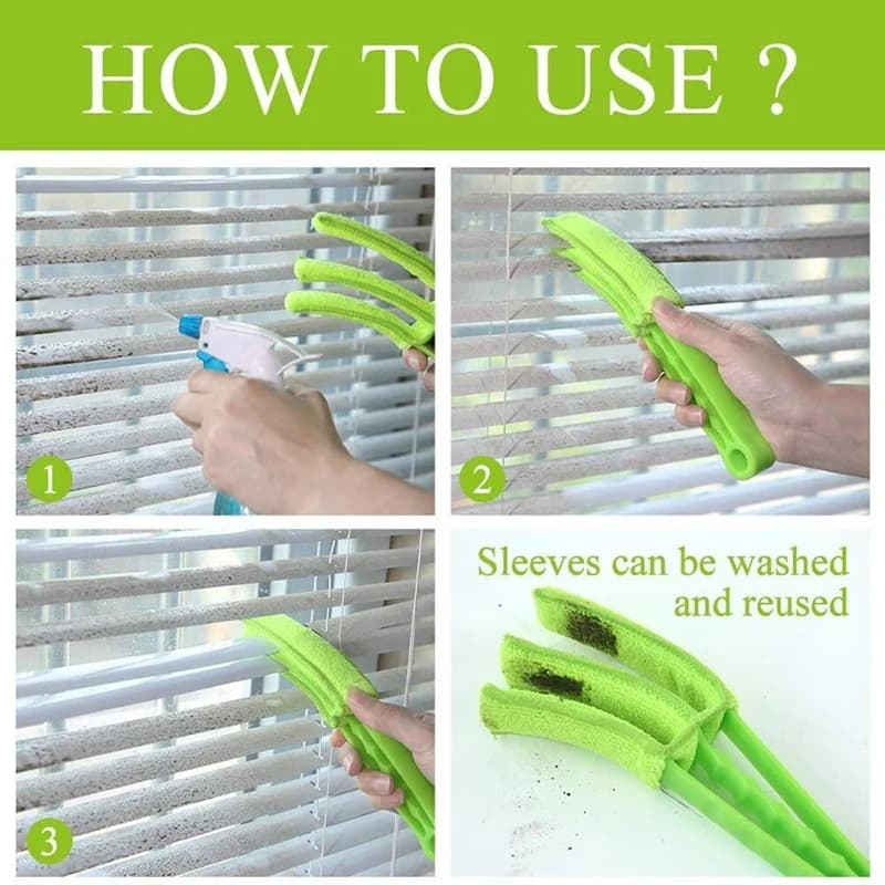 Brosse de nettoyage de lame aveugle vénitienne en Microfibre, pratique, pour climatiseur de fenêtre,