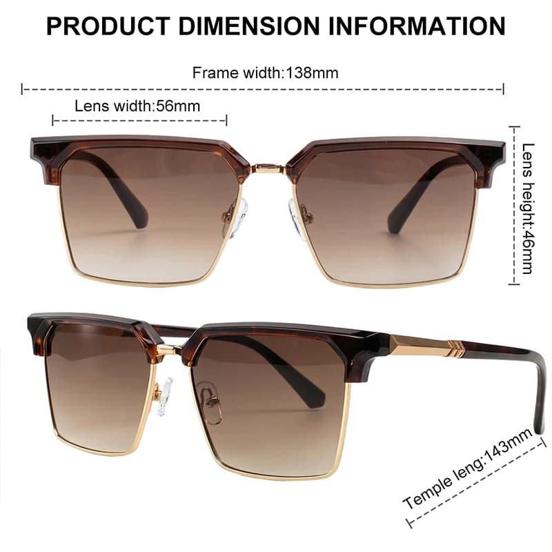 Lunettes de soleil carrées surdimensionnées de luxe 2026 pour hommes, style Y2K punk, design futuris