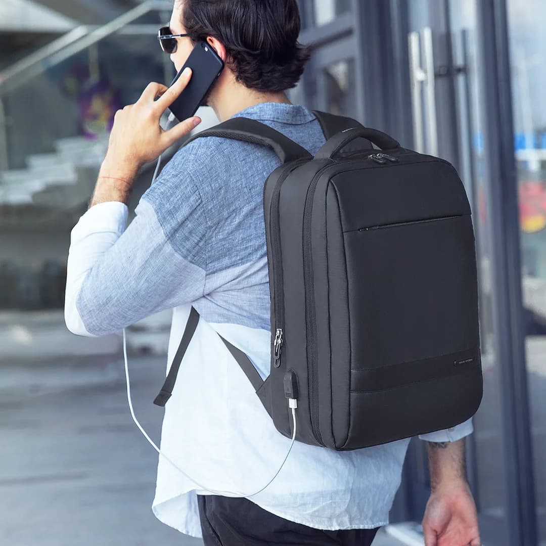 MARK RYDEN sac à dos de voyage hommes sac à dos d'affaires école extensible USB sac grande capacité 