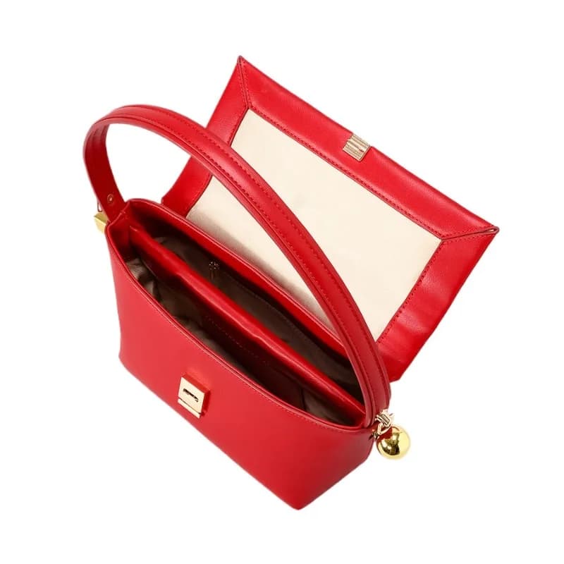 Sac à bandoulière carré à rabat, couleur unie, sac à main tendance avec poignée supérieure, design l
