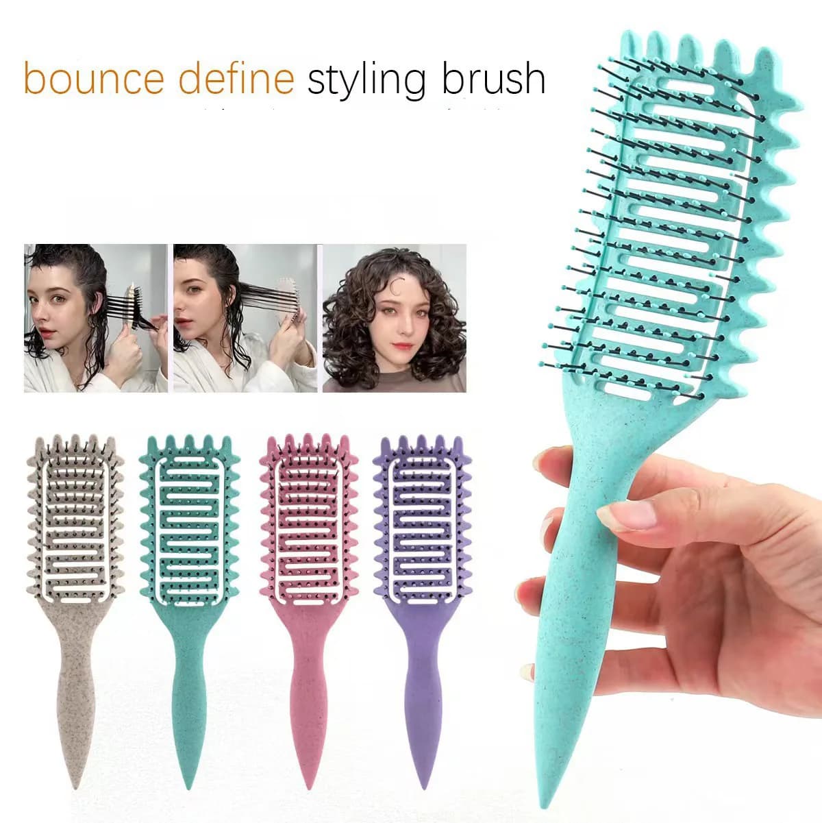 Peigne de Massage pour cheveux, brosse à cheveux en Nylon, brosse à cheveux bouclée démêlante pour S