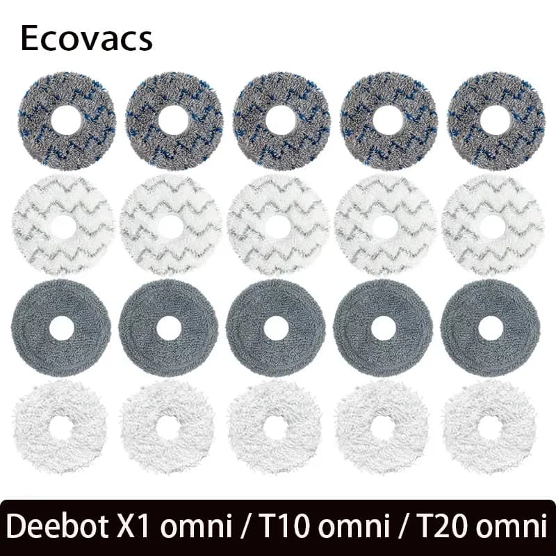 Pièces de chiffon de vadrouille pour aspirateur Ecovacs Deebot T20 OMNI/ X1 OMNI T10 TURBO, chiffons