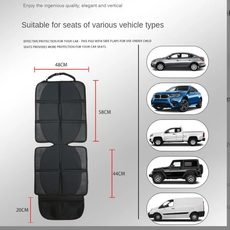 Juste de Protection de Siège Arrière de Voiture pour Enfant, Polymères de Protection ISOFIX, Couvert
