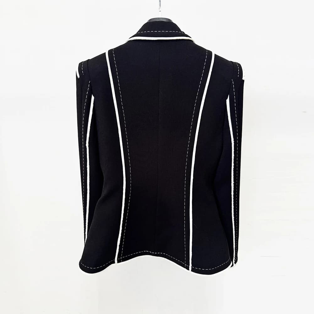 HIGH STREET Nouvelle Collection 2026 Blazer Femme Designer à Franges et Pompons Coupe Ajustée