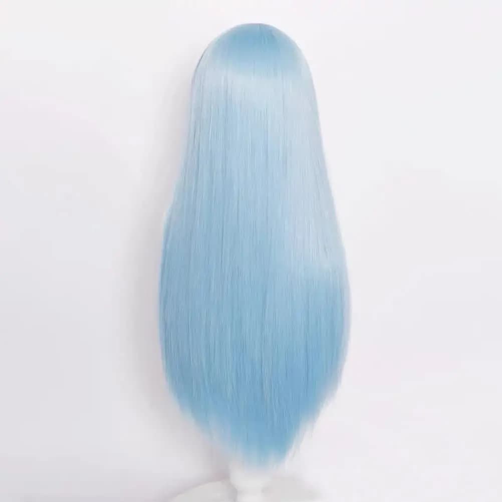 Rimuru Tempest perruque Cosplay bleu cheveux longs raides perruque Anime Costume perruque synthétiqu
