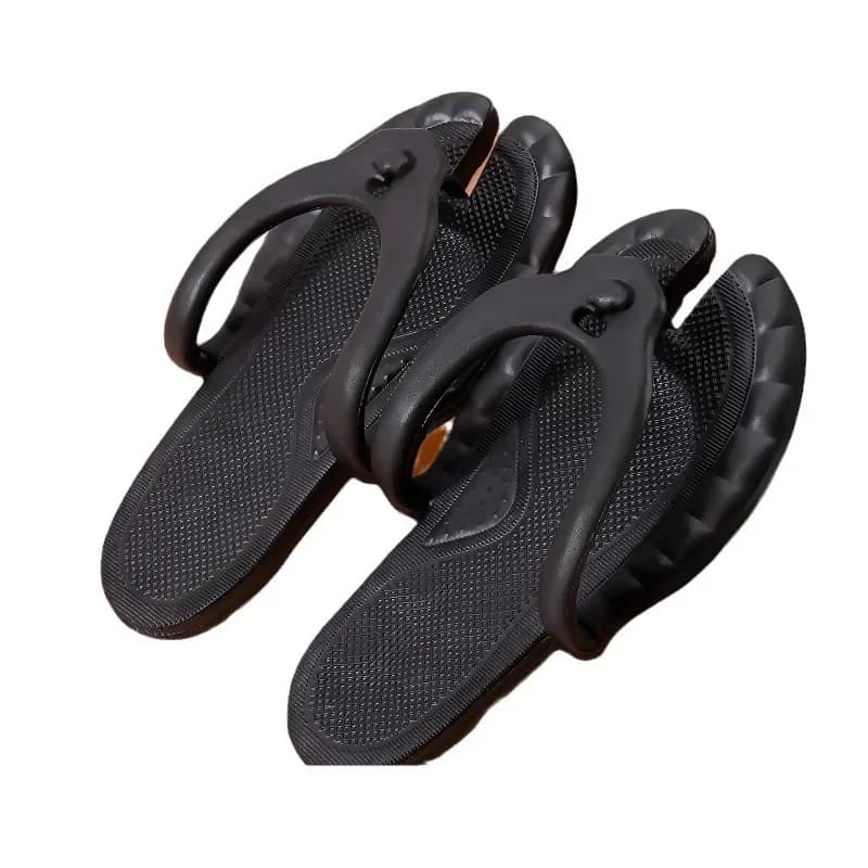 Pantoufles pliantes portables de couleur unie pour hommes et femmes, tongs légères et antidérapantes