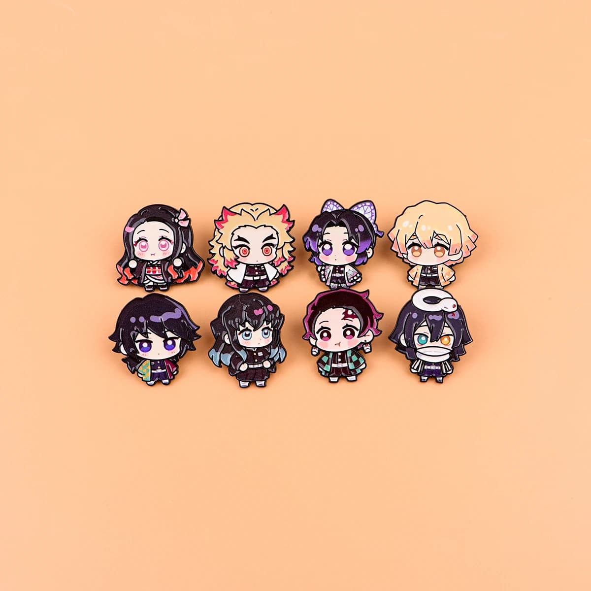 Broche de dessin animé en émail pour manteau, 8 pièces, broches pour femmes, Badges à revers à la mo
