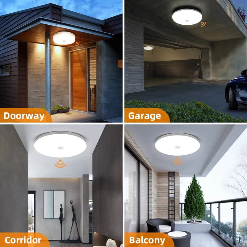 Led capteur de mouvement lumière 85-220V plafonnier pour maison couloir escalier véranda salon chamb