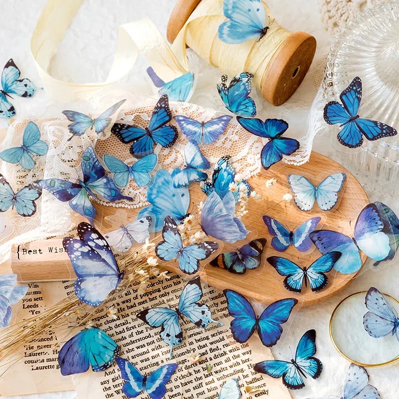 Autocollant de Collection de papillons colorés, étiquette murale pour Album de Scrapbooking, réfrigé