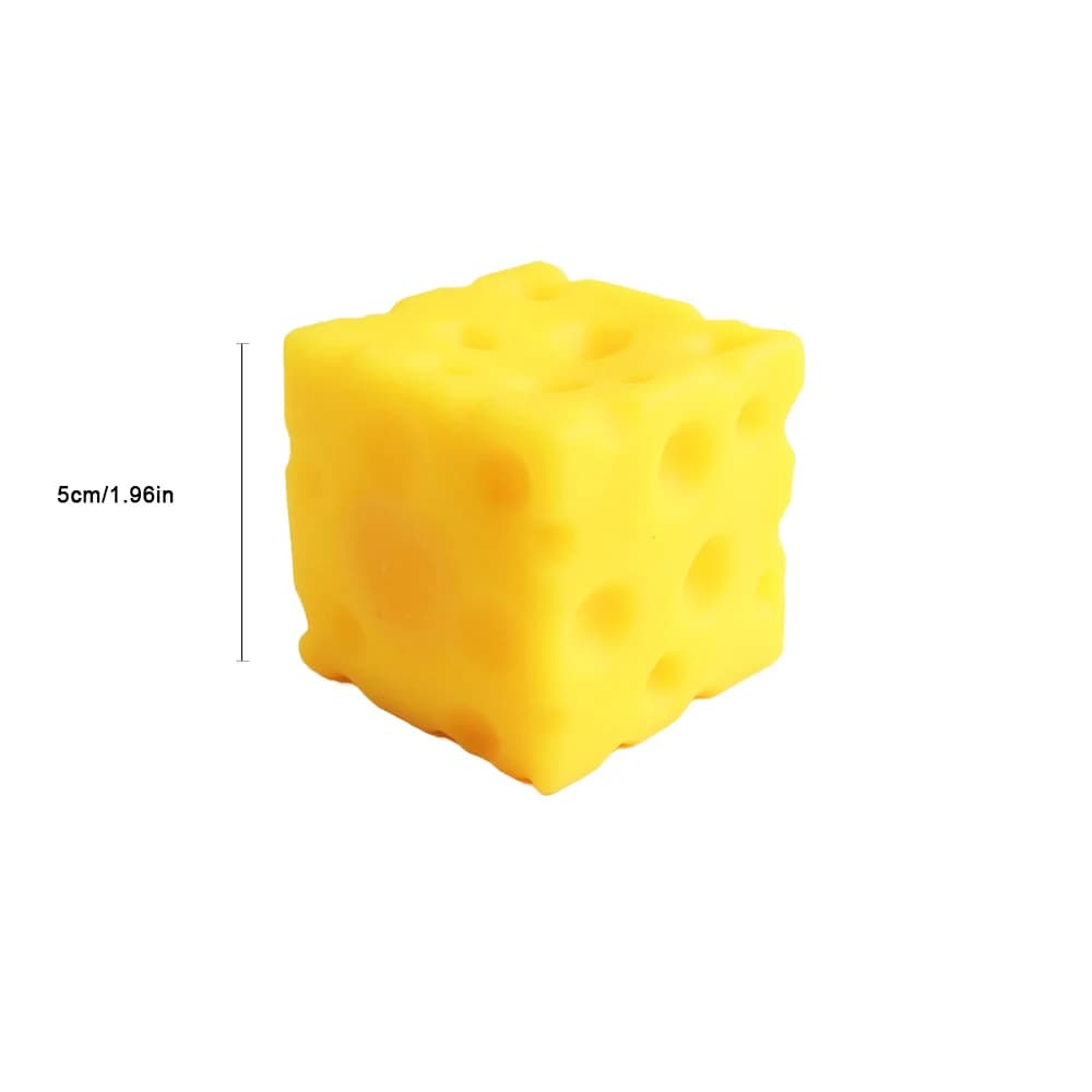 Jouet sensoriel anti-stress en forme de fromage, en caoutchouc souple rebondissant, pour soulager l'