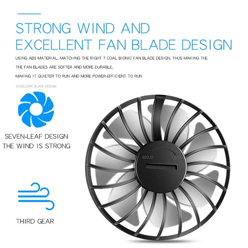 Ventilateur de cou LED aste USB portable, conception de téléphone de sauna, mini ventilateur de déte
