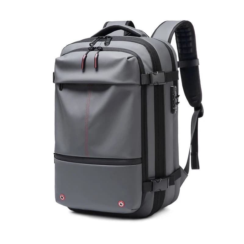 Sac à dos de voyage pour hommes, compression sous vide, pour ordinateur portable 17 pouces, sac à do
