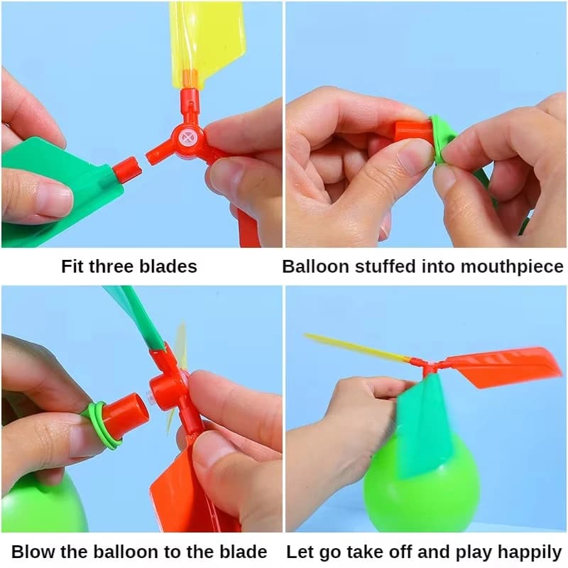 Ballon à hélice en hélicoptère, jouets pour enfants, ballon volant avec sifflet, décoration de fête 