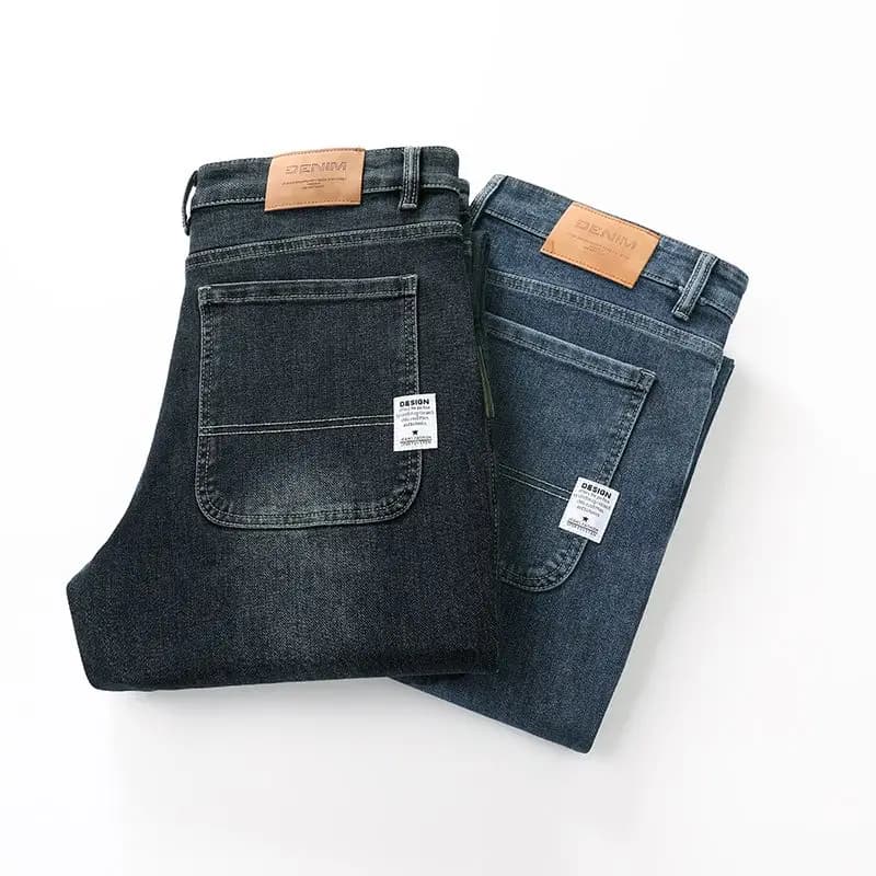 Jean Baggy pour hommes, pantalon en Denim, décontracté, droit, extensible, polyvalent, jambes larges