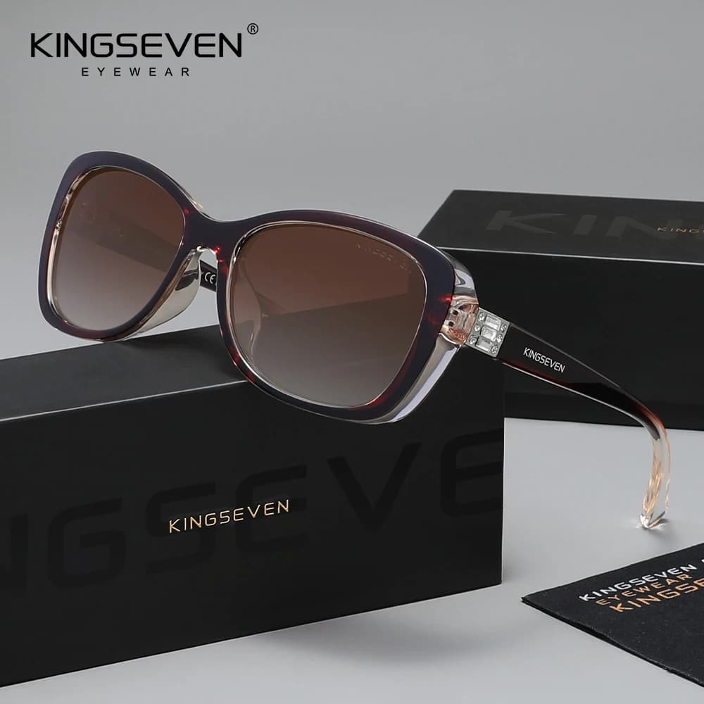 KINGSEVEN – lunettes de soleil polarisées UV400 pour femmes, monture ovale, classiques, décontractée
