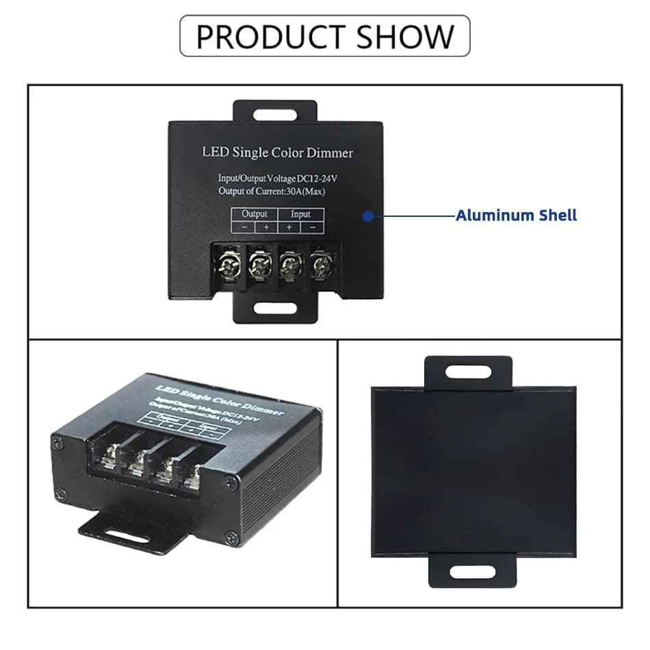 Contrôleur de variateur LED DC 12V 24V 20A 30A, 3/11 touches, télécommande sans fil RF pour bande lu