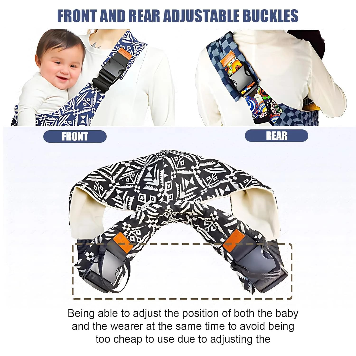 Porte-bébé, écharpe pour bébé, porte-bébé pour tout-petits, porte-siège de hanche réglable et antidé