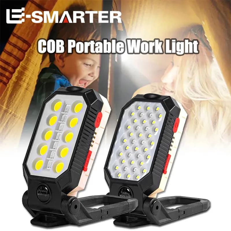 ESMARTER COB lampe de travail Portable USB Rechargeable lampe de réparation d'urgence Source de lumi