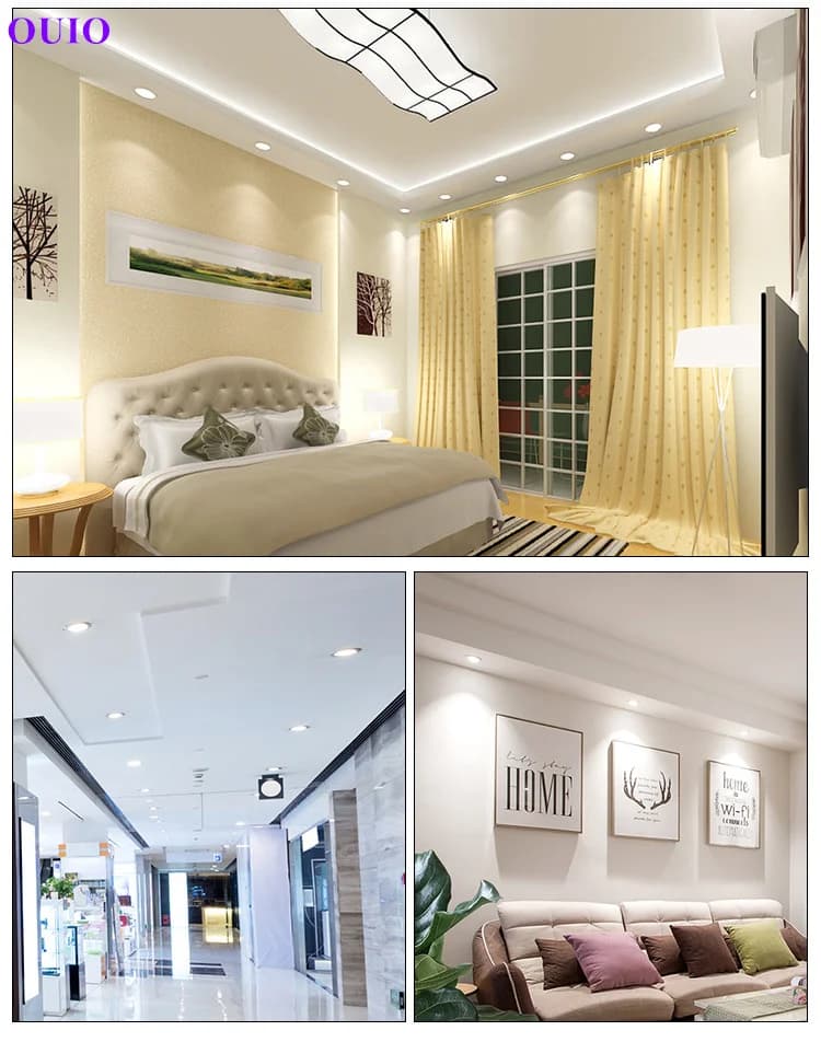 Tricolor modifiable encastré Ultra-mince LED Downlight 110 V-240 V plafonnier chaud blanc neutre mag