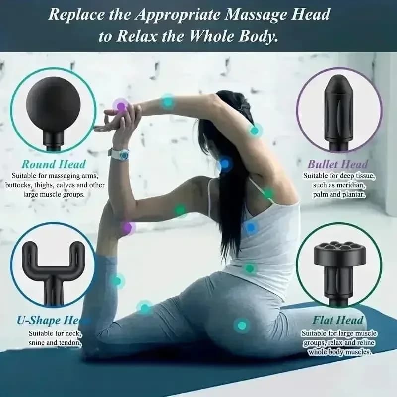 USB Mini pistolet de Massage Fascia Machine Relaxation musculaire pistolet vibrant tige Massage équi