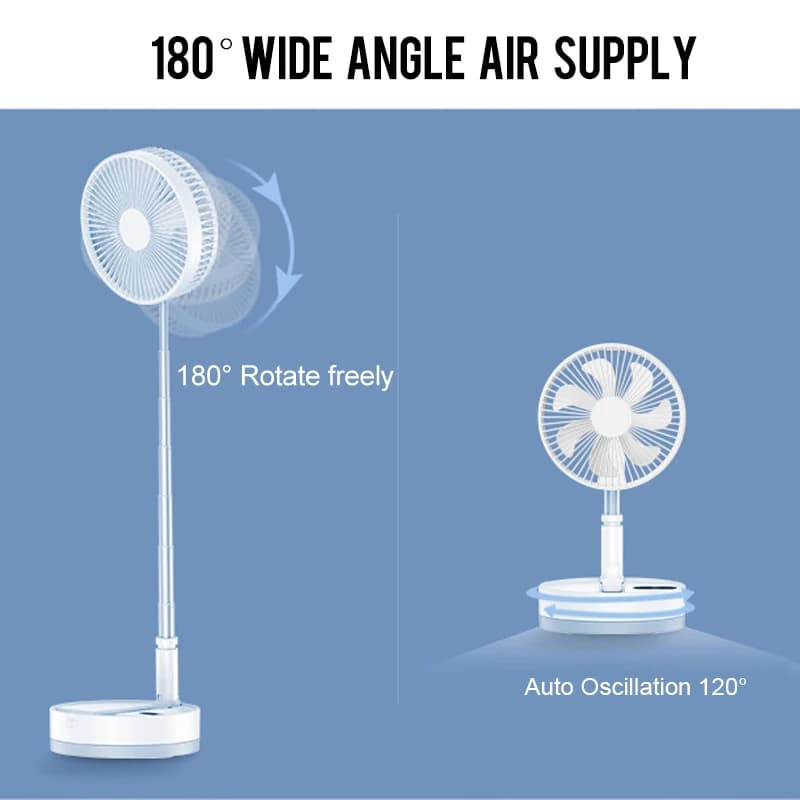 P10 10800mAh ventilateur Portable pliant USB télécommande refroidisseur d'air silencieux Rechargeabl