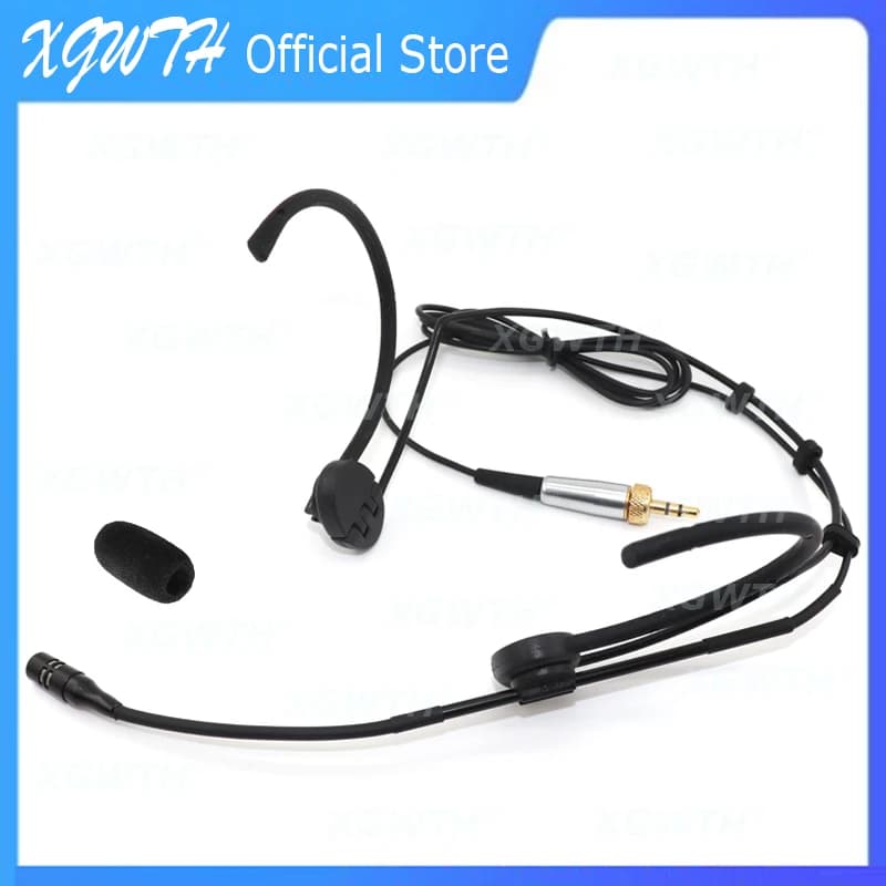 Müntret-Microphone à condensateur pour sauna, noir, hypercardioïde, pour Sennheiser Body Pack, jack 