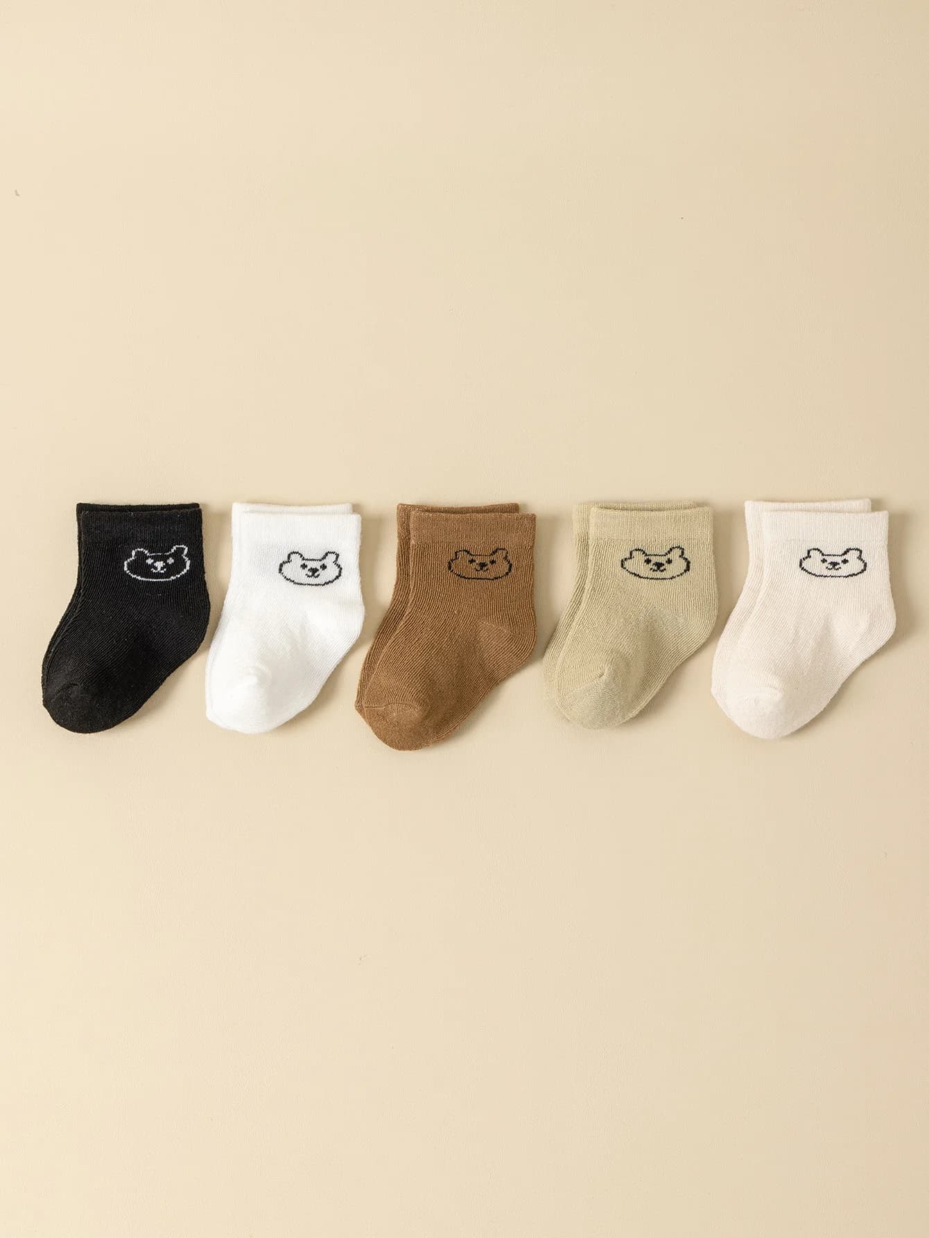 5 paires de chaussettes pour bébé, couleur unie, douces et confortables, blanches, mi-mollet, pour l