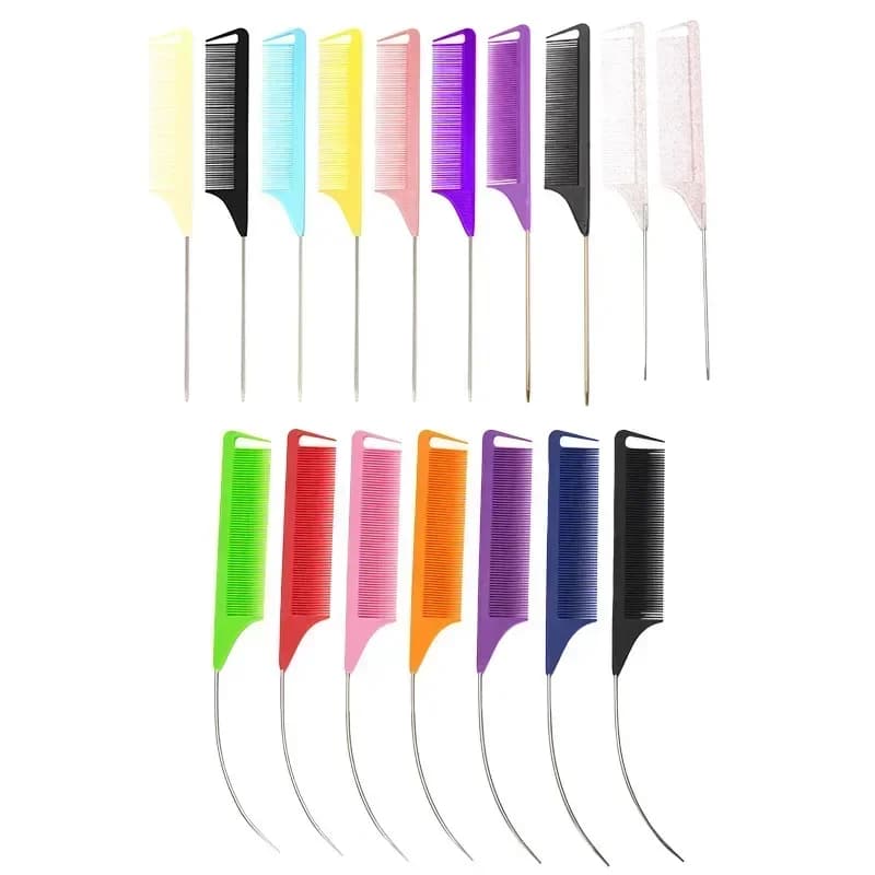 Aiguille en acier style professionnel en plastique résistant à la chaleur antistatique tressage queu