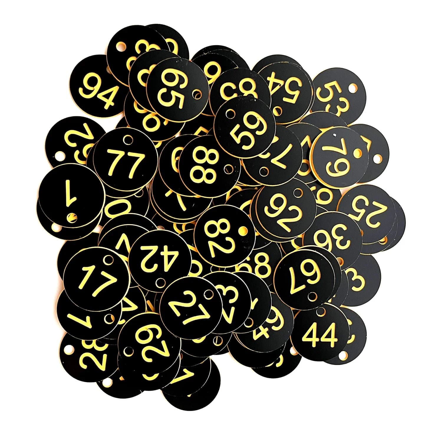 Étiquettes de ruche numérotées avec trou, signes attro, marqueurs de plantes, boîte de jardin, 1-50,