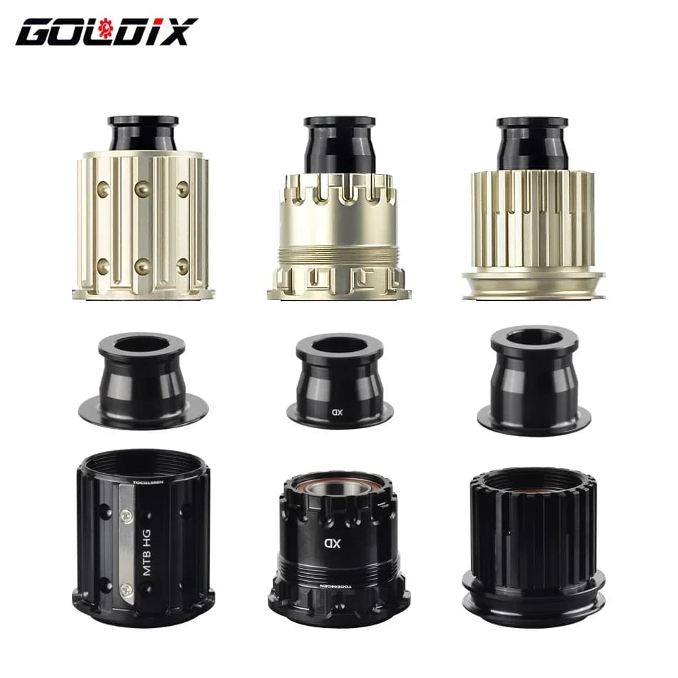 GOLDIX-Adaptateur de moyeu de vélo à structure à cliquet, corps de moyeu de vélo avec embout QR/THRU