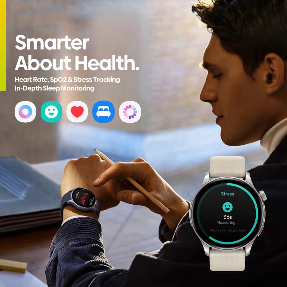 Zeblaze-Banti3 Smartwatch avec GPS, écran AMOLED 1.43 ", bracelet pour touristes, passer/répondre à 