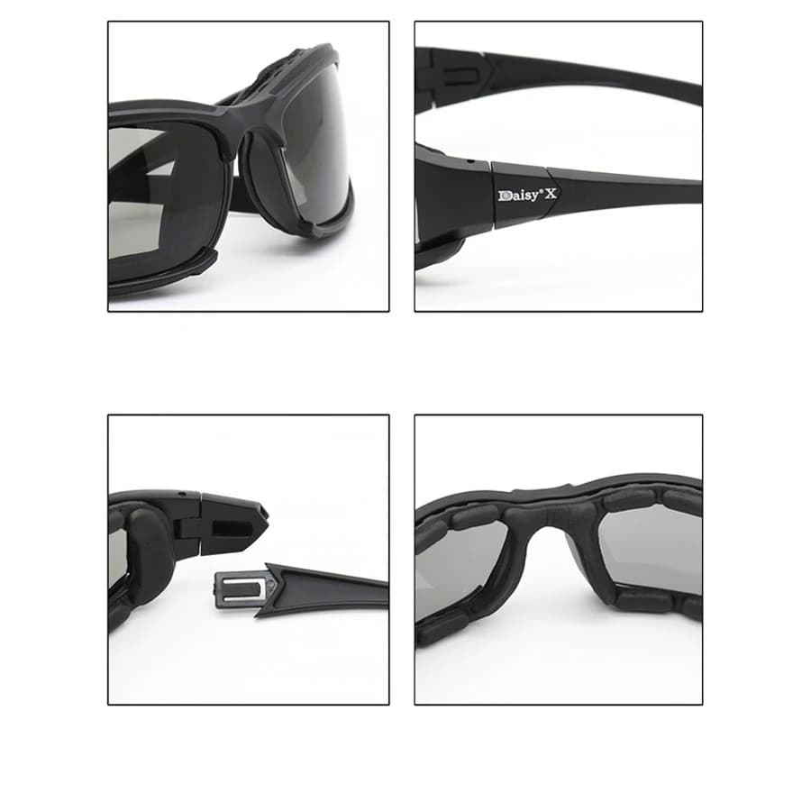 Daisy X7 lunettes polarisées tactiques lunettes militaires lunettes de soleil de l'armée avec 4 lent