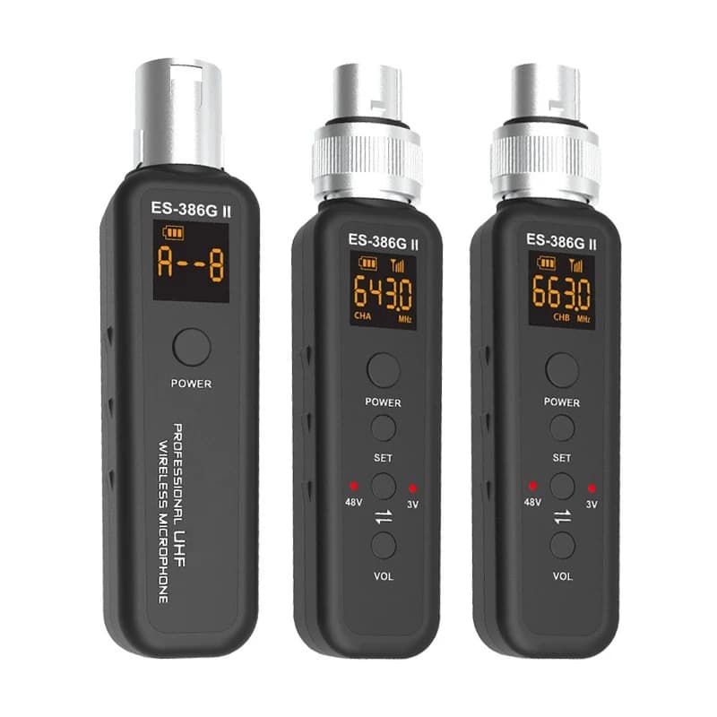 Transmetteur et récepteur XLR pour microphone dynamique, convertisseur de microphone sans fil UHF, a
