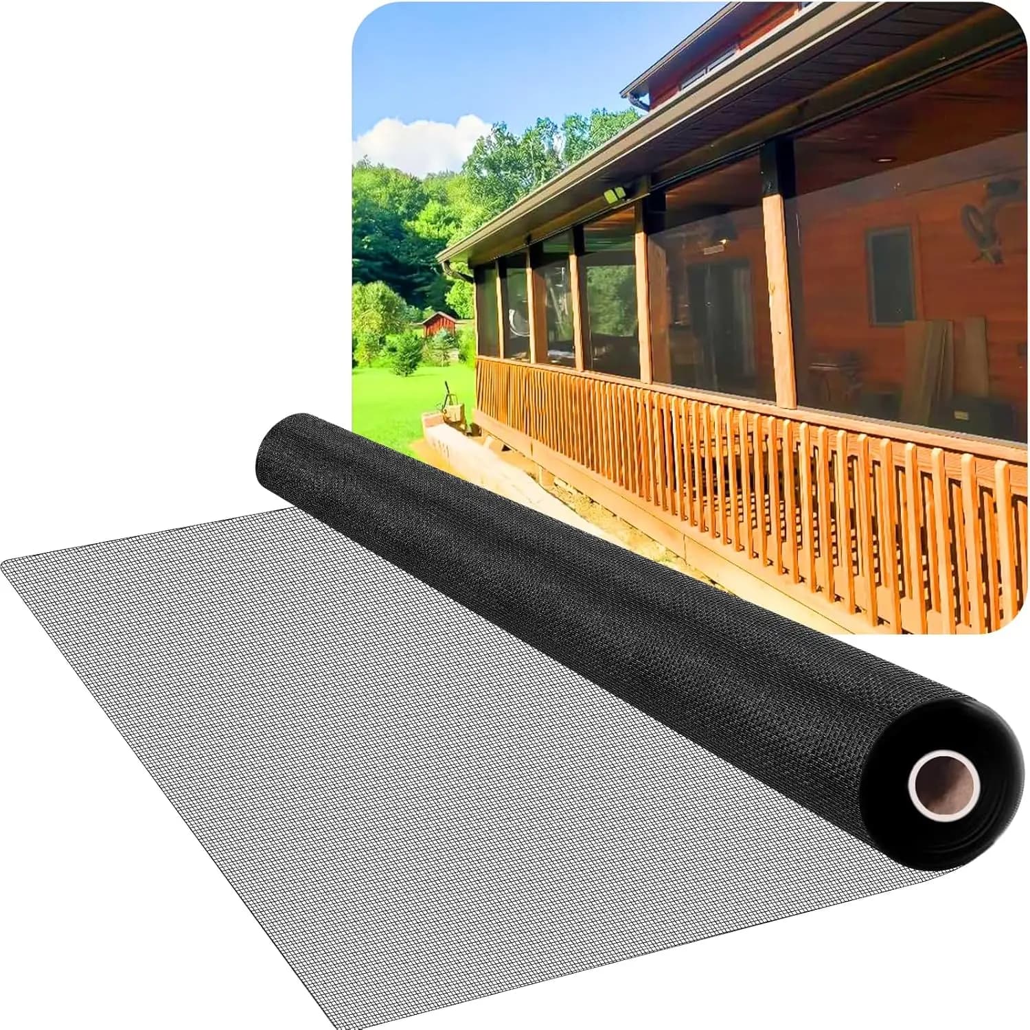 Écran de fenêtre anti-moustiques, découpe DIY, large couverture, anti-moustiques, adapté aux balcons