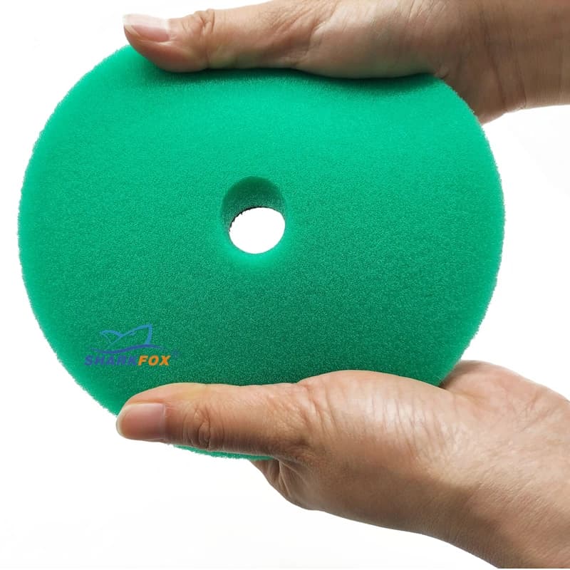 Tampon de polissage Sharkfox 5/6 pouces, éponge allemande, différentes duretés, polissage 125 mm/150