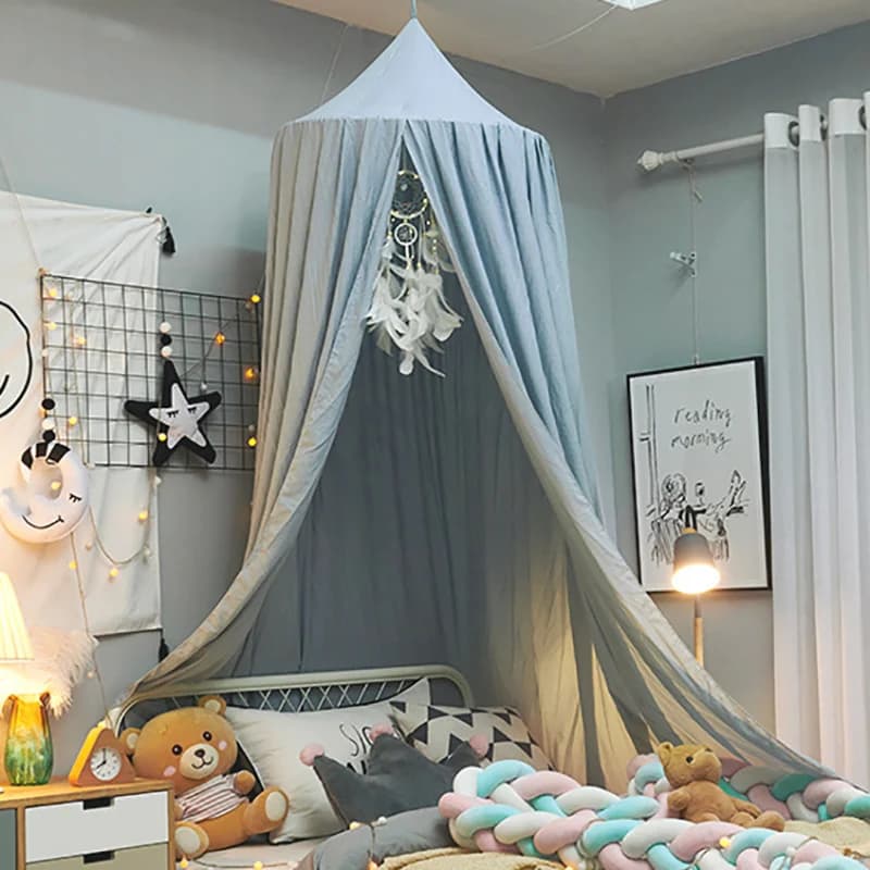 Moustiquaire pour Enfants, Rideau CPull pour Bébé, Décor de Lit, Tente de Face, Chambre de Princesse