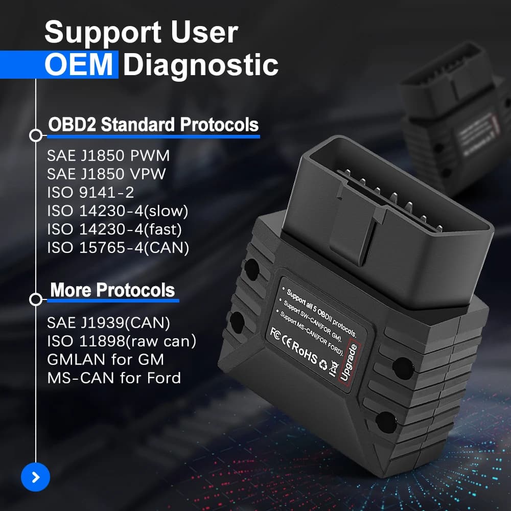Vgate-Outil de diagnostic automatique de voiture, vLinker MC +, ELM327, V2.2, Bluetooth 4.0, WiFi, O