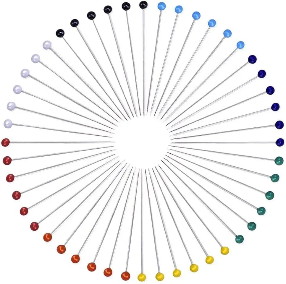 Épingles à tête de perle pour marquage de perruque 50 pièces/boîte aiguilles à tête de perle ronde b