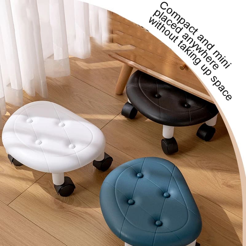 Tabouret à roulettes universel pour usage domestique, siège bas à poulie avec roulettes, tabouret mu