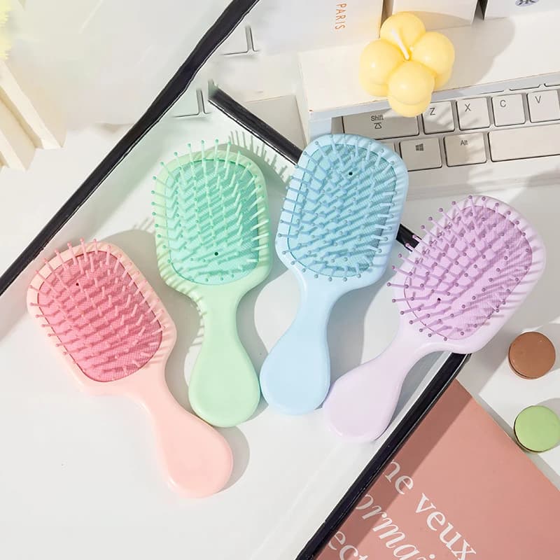 1 pièces mini portable massage mignon dessin animé coussin d'air anti vis brosse à cheveux peigne ou
