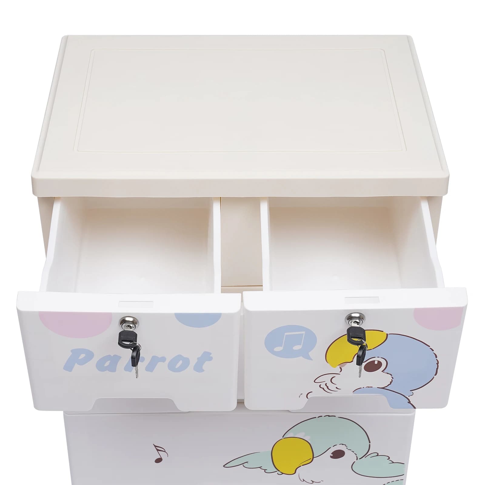 Commode de rangement moderne en plastique pour perroquet roulant, armoire de rangement à 5 couches, 