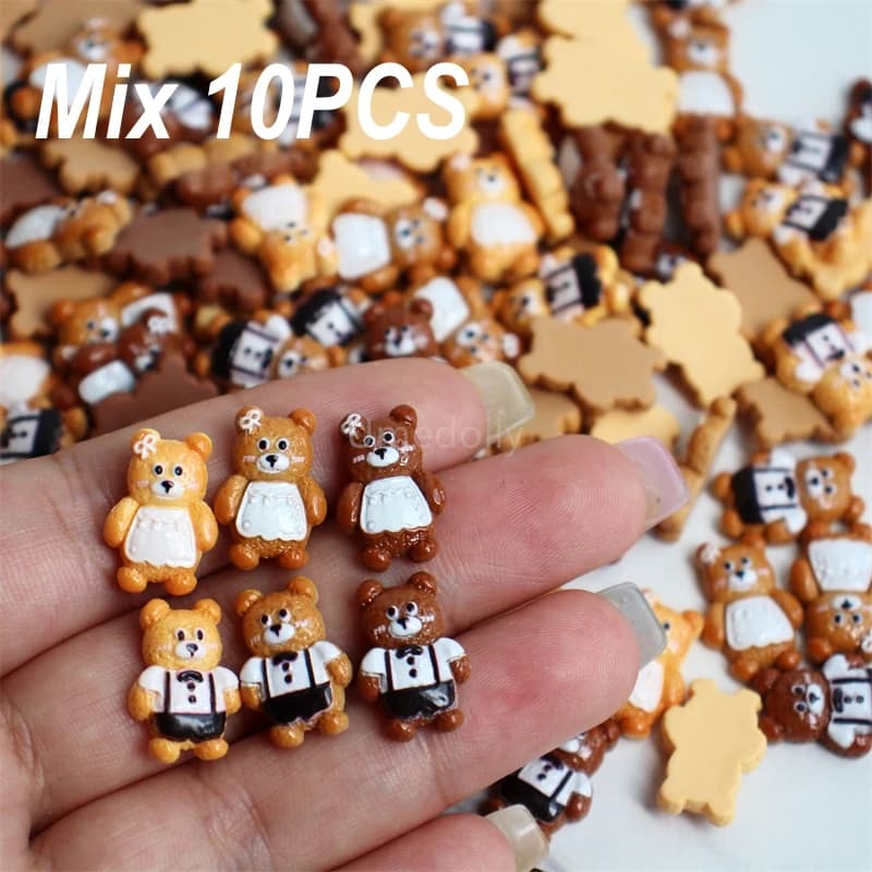 Mignonne boîte à biscuits en forme d'ours miniature à l'échelle 1/6 pour maison de poupée, décor de 