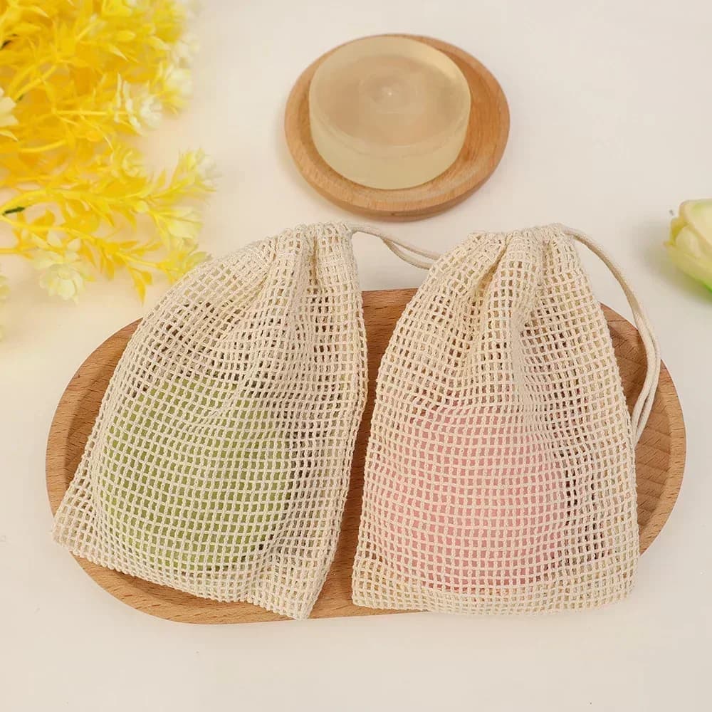 Filet moussant pour savon, sacs en maille, outils de lavage de bain, nettoyage du corps, aide à bull