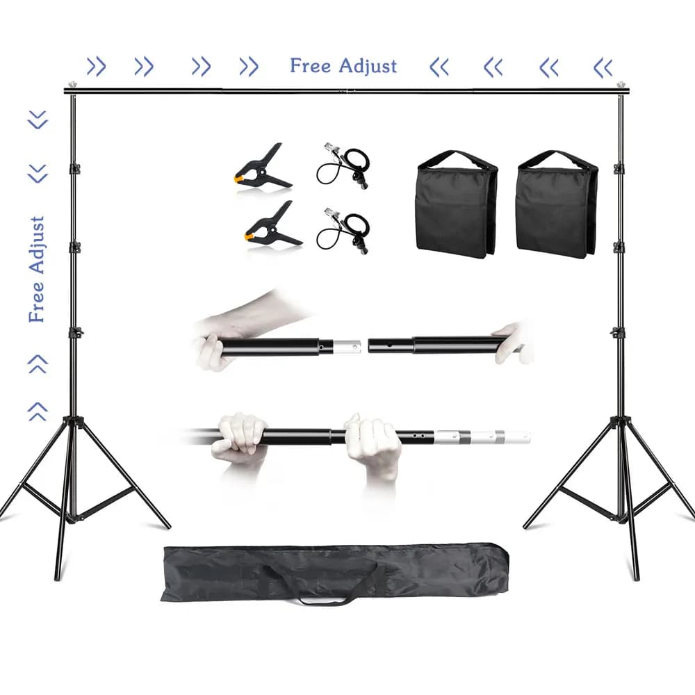 Support de fond pour Studio Photo et vidéo, 2.6x3M/8.5x10 pieds, système de Support de fond télescop